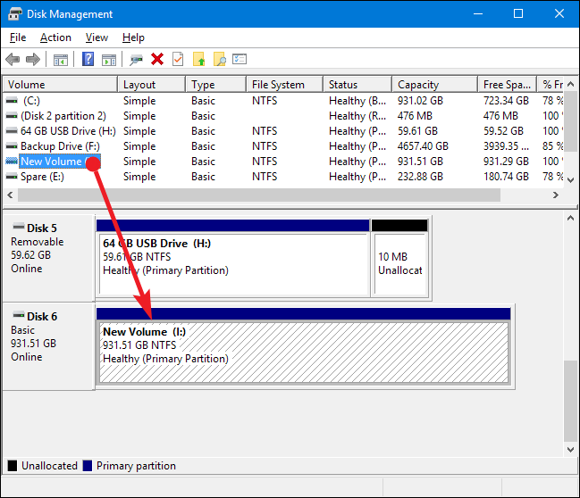 Example of Disk Management